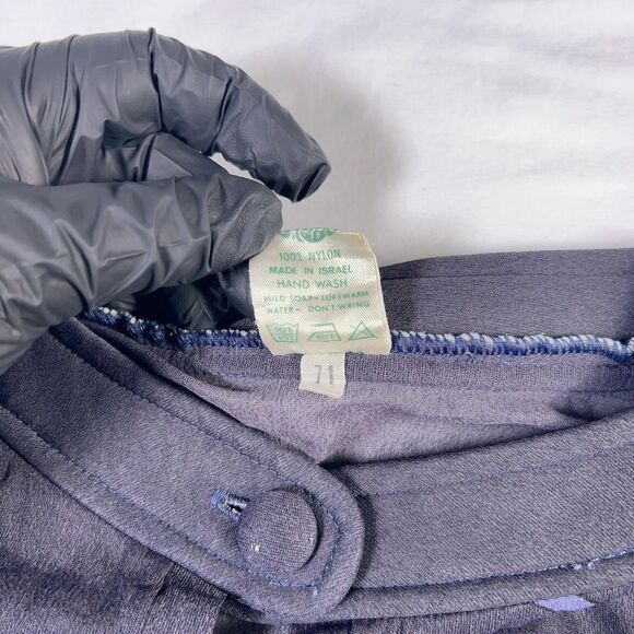 Vintage 1970s Gottex Maxi Dress Swim Cover Caftan Flowey Boho Blue Floral Medium - Picture 3 of 16